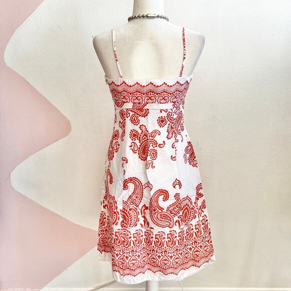 Ann Taylor‎ Paisley Babydoll Dress Sz 4P Y2K 2000s Boho Retro Indie Cottagecore - Picture 3 of 6